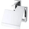 Haceka Edge toiletrolhouder met klep chroom