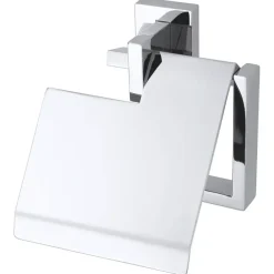 Haceka Edge toiletrolhouder met klep chroom