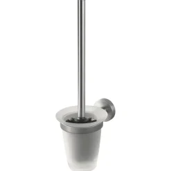 Haceka Kosmos toiletborstelset glas RVS look geborsteld mat