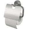 Haceka Kosmos toiletrolhouder met klep RVS look geborsteld mat