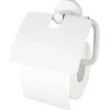 Haceka Kosmos toiletrolhouder met klep kunststof mat wit