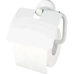 Haceka Kosmos toiletrolhouder met klep kunststof mat wit