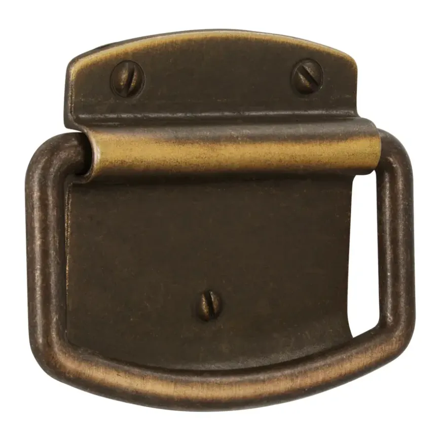 Handgreep Britt messing antiek 69mm