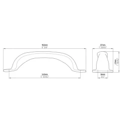 Handgreep Jade zwart 140mm