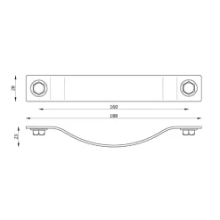 Handgreep Noah zwart 160mm