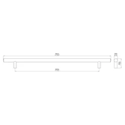 Handgreep Romy RVS look 288mm