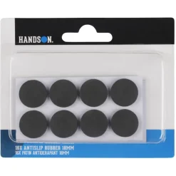 HANDSON anti slip rubber Ø18 mm zwart 16 stuks