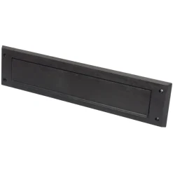 Brievenbussen|Brievenbussen > Handson brievenbusklep met borstel PVC bruin