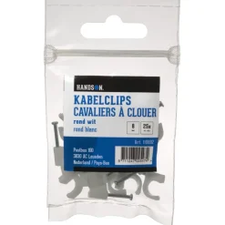 Kabelklemmen > Handson Kabelclip Rond Wit 8 mm 25 Stuks