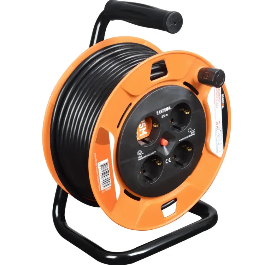 Kabelboxen & Haspels > Handson Kabelhaspel 4-voudig RA 25 Meter