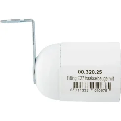 Fittingen > Geen Handson lampfitting E27 haakse beugel wit