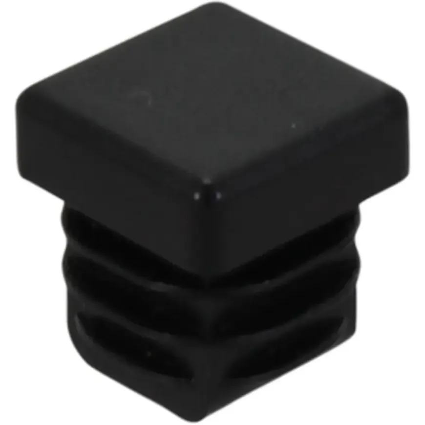 HANDSON meubeldop vierkant 15x15mm zwart 4 stuks
