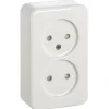 Opbouw Schakelmateriaal|Stopcontacten & Overige Contactdozen > Handson Opbouw dubbel wandcontactdoos wit