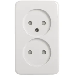 Opbouw Schakelmateriaal|Stopcontacten & Overige Contactdozen > Handson Opbouw dubbel wandcontactdoos wit