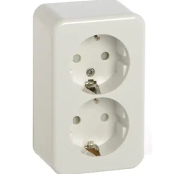 Opbouw Schakelmateriaal|Stopcontacten & Overige Contactdozen > Handson Opbouw dubbel wandcontactdoos RA wit