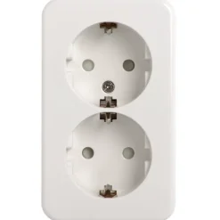 Opbouw Schakelmateriaal|Stopcontacten & Overige Contactdozen > Handson Opbouw dubbel wandcontactdoos RA wit