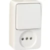 Opbouw Schakelmateriaal|Stopcontacten & Overige Contactdozen > Handson Opbouw wandcontactdoos met schakelaar wit