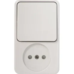 Opbouw Schakelmateriaal|Stopcontacten & Overige Contactdozen > Handson Opbouw wandcontactdoos met schakelaar wit