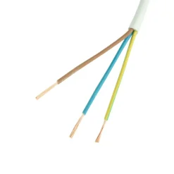 Stroomkabels > Handson Stroomkabel Rond 3 x 0,75mm² Wit 5 Meter
