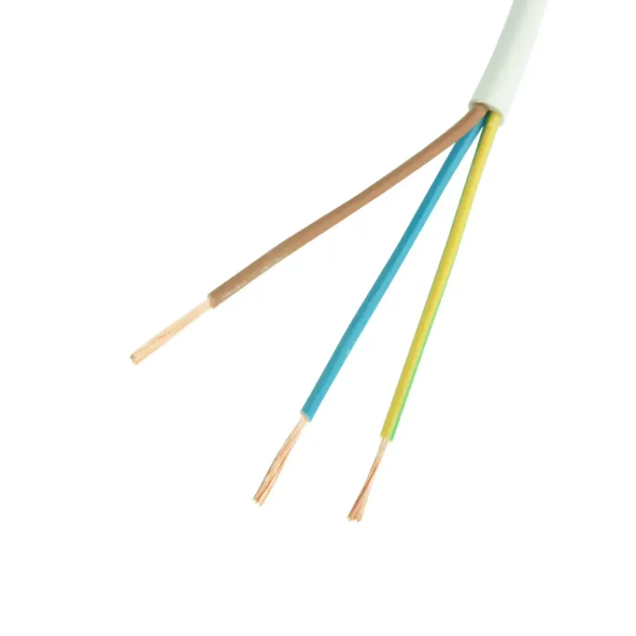 Stroomkabels > Handson Stroomkabel Rond 3 x 0,75mm² Wit 5 Meter
