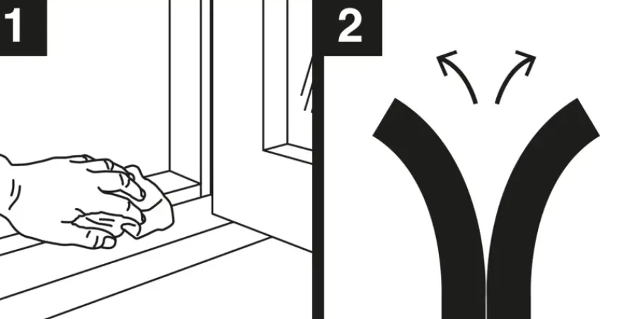 Tochtwering|Tochtstrips Deur > Handson tochtband D-profiel EPDM rubber wit 3 meter 2 stuks