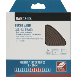 Tochtwering|Tochtstrips Deur > Handson tochtband D-profiel EPDM rubber bruin 3 meter 2 stuks