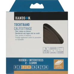 Tochtwering|Tochtstrips Deur > Handson tochtband E-profiel EPDM rubber bruin 3 meter 2 stuks