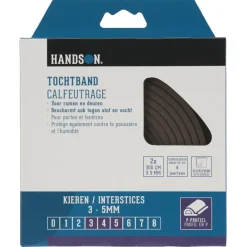 Tochtwering|Tochtstrips Deur > Handson tochtband P-profiel EPDM rubber bruin 3 meter 2 stuks