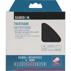 Tochtwering|Tochtstrips Deur > Handson tochtband P-profiel EPDM rubber antraciet 3 meter 2 stuks