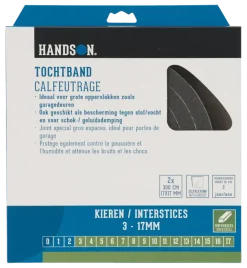 Tochtwering|Tochtstrips Deur > Handson tochtband universeel PU-schuim antraciet 3 meter 2 stuks
