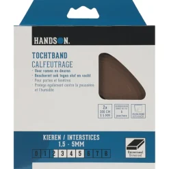 Tochtwering|Tochtstrips Deur > Handson tochtband universeel PVC bruin 3 meter 2 stuks