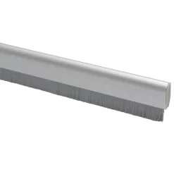 Tochtwering|Tochtstrips Deur > Handson tochtstrip flexibel met borstel aluminium zilver 93 cm