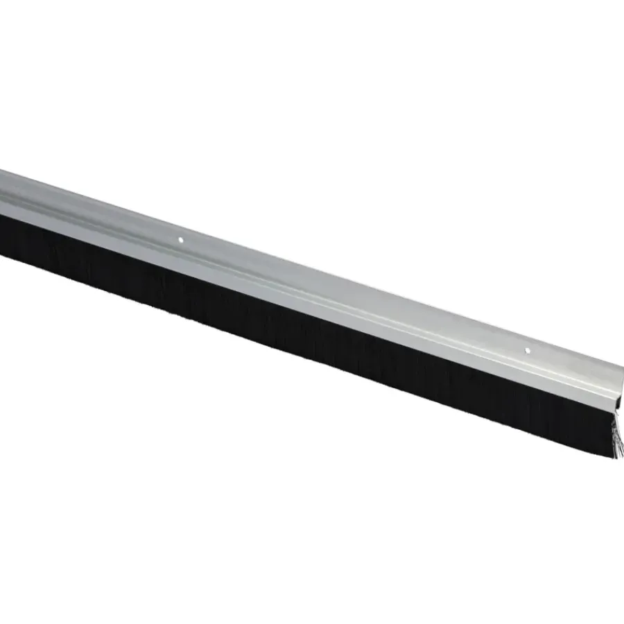 Tochtwering|Tochtstrips Deur > Handson tochtstrip met borstel breed aluminium 250 cm