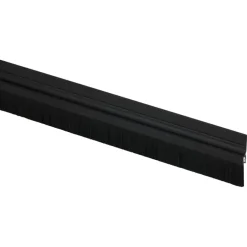 Tochtwering|Tochtstrips Deur > Handson zelfklevende aluminium tochtstrip met borstel 93 cm zwart