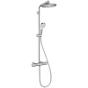 Hansgrohe regendoucheset Crometta S met handdouche en thermostaatkraan 2 standen chroom - hartafstand kraan 15 cm