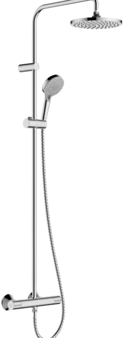 Hansgrohe regendoucheset Vernis Blend 200 met handdouche en thermostaatkraan 2 standen chroom - hartafstand kraan 15 cm