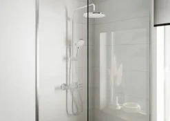 Hansgrohe regendoucheset Vernis Blend 200 met handdouche en thermostaatkraan 2 standen chroom - hartafstand kraan 15 cm