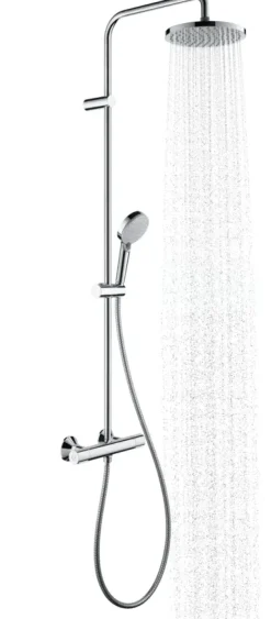 Hansgrohe regendoucheset Vernis Blend 200 met handdouche en thermostaatkraan 2 standen zwart - hartafstand kraan 15 cm