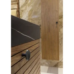 Hermeta meubelknop rond met bout M4 40 mm zwart