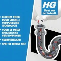 Ontstoppers|Ontstoppingsmiddelen > HG duo ontstopper 2 stuks 500 ml