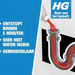Ontstoppers|Ontstoppingsmiddelen > HG vloeibare ontstopper 1 liter