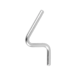 Huisnummers|Huisnummers > KARWEI Huiscijfer 4 aluminium Rond