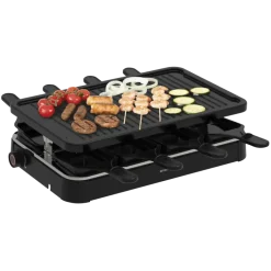 Inventum GR803B Gourmetset 8 persoons - 1200 watt Zwart