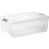 Iris opbergbox Click New Top box 30 liter transparant met grijze clips en deksel