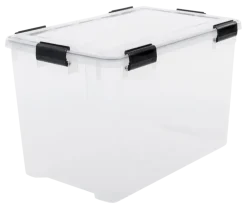 Iris opbergbox luchtdicht kunststof transparant 70 L