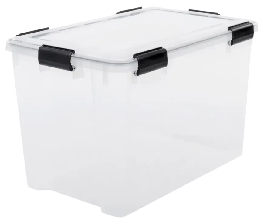 Iris opbergbox luchtdicht kunststof transparant 70 L