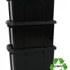 Iris Powerbox Robuust Opbergbox - 45L - 100% Recycled Kunststof - Zwart - Set van 3