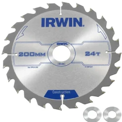 Zaagbladen > IRWIN cirkelzaagblad 200x30,20&16 mm 24t