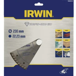 Slijpaccessoires > IRWIN diamantschijf voor haakse slijper Ø230 mm. Voor kermamiek.