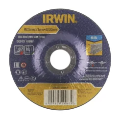 Slijpaccessoires > IRWIN doorslijpschijf Ø115 mm. Dikte 3 mm. Voor metaal.